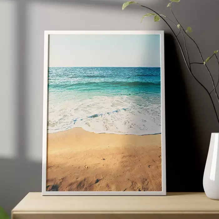 Quadro Decorativo Areia da Praia Vista Pro Mar 