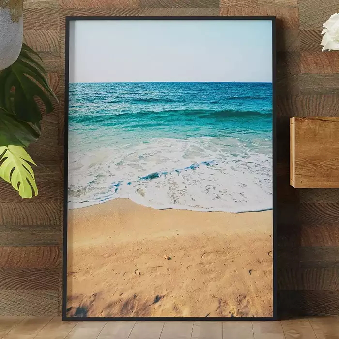 Quadro Decorativo Areia da Praia Vista Pro Mar 