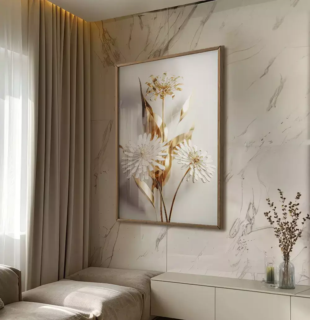 Quadro Decorativo Flores 3D