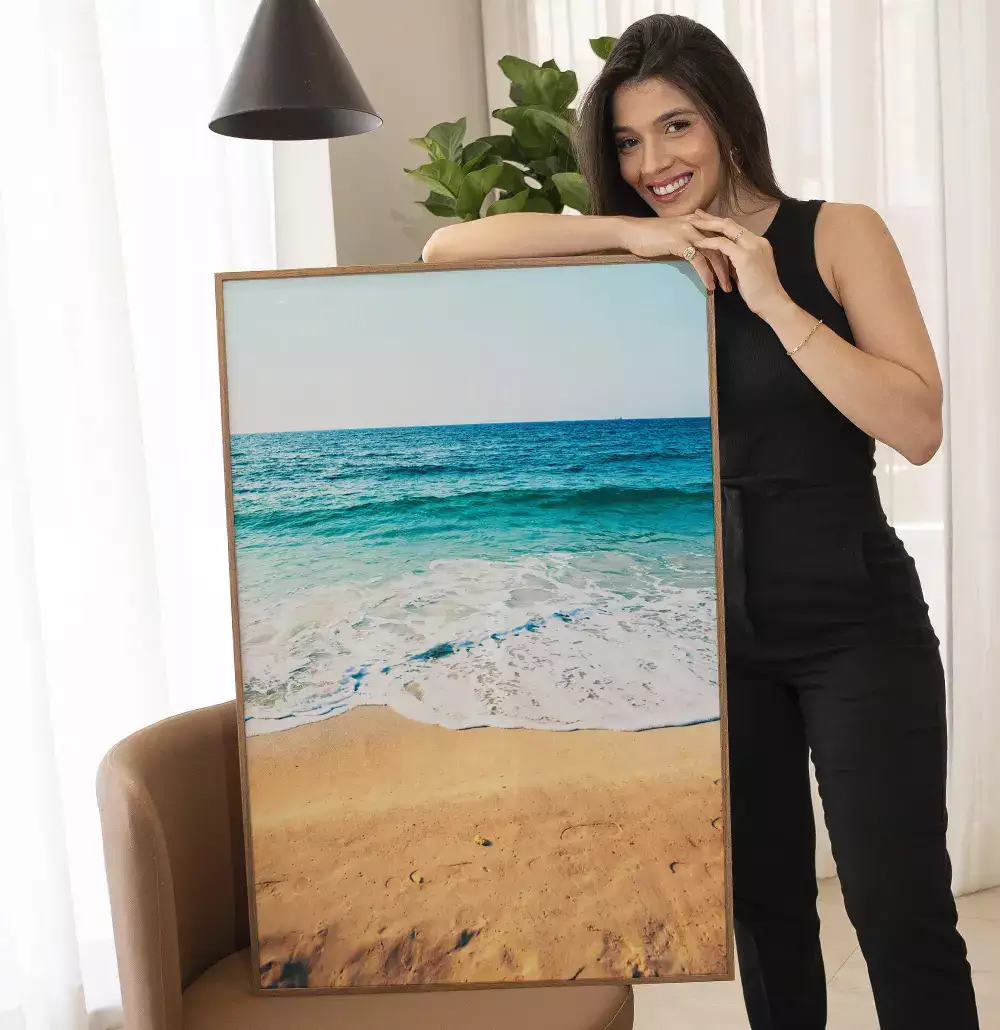 Quadro Decorativo Areia da Praia Vista Pro Mar 