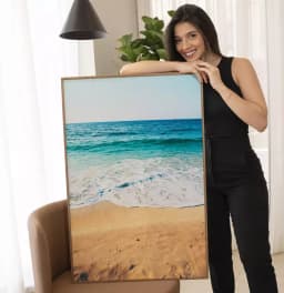 Quadro Decorativo Areia da Praia Vista Pro Mar 