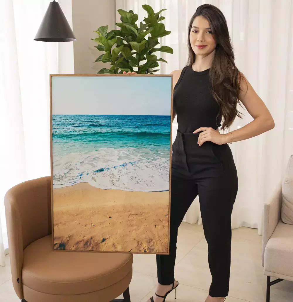 Quadro Decorativo Areia da Praia Vista Pro Mar 