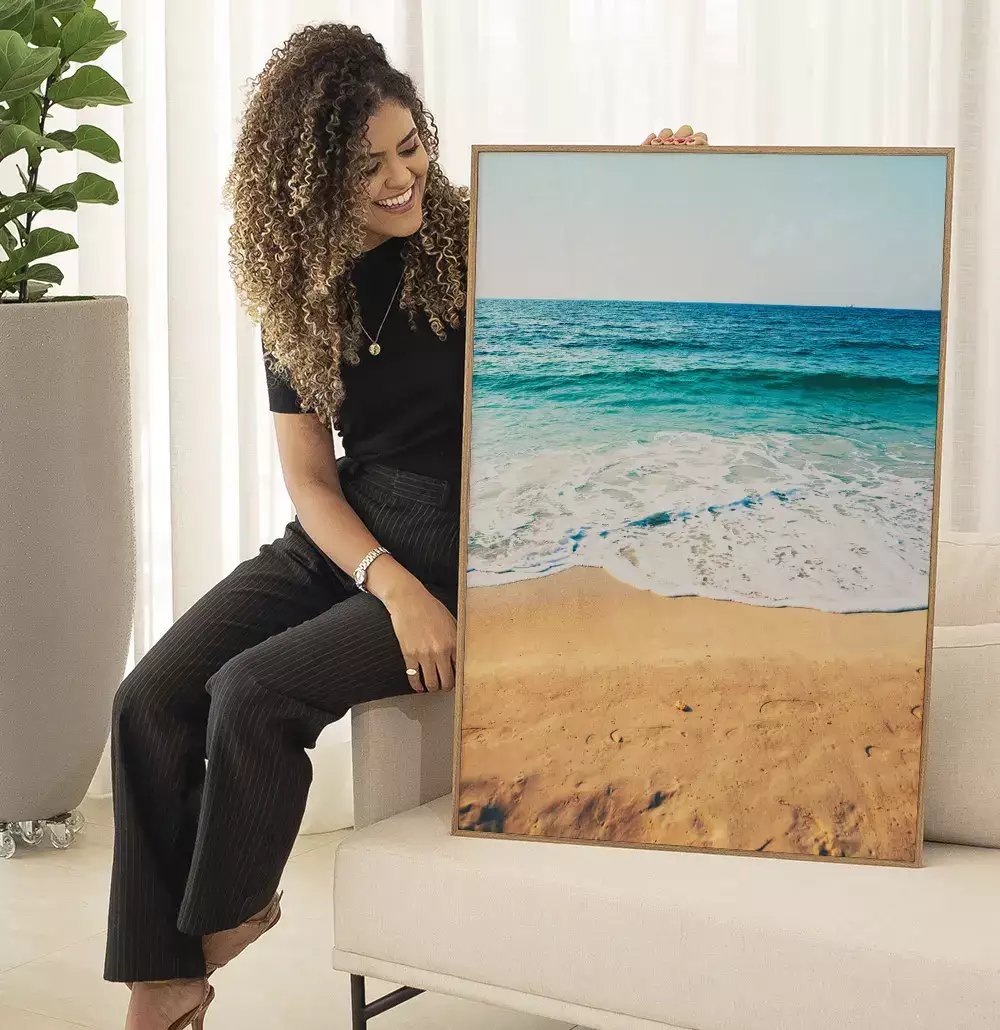 Quadro Decorativo Areia da Praia Vista Pro Mar 
