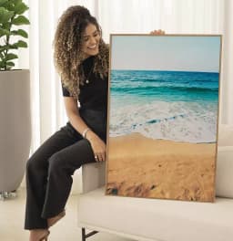 Quadro Decorativo Areia da Praia Vista Pro Mar 