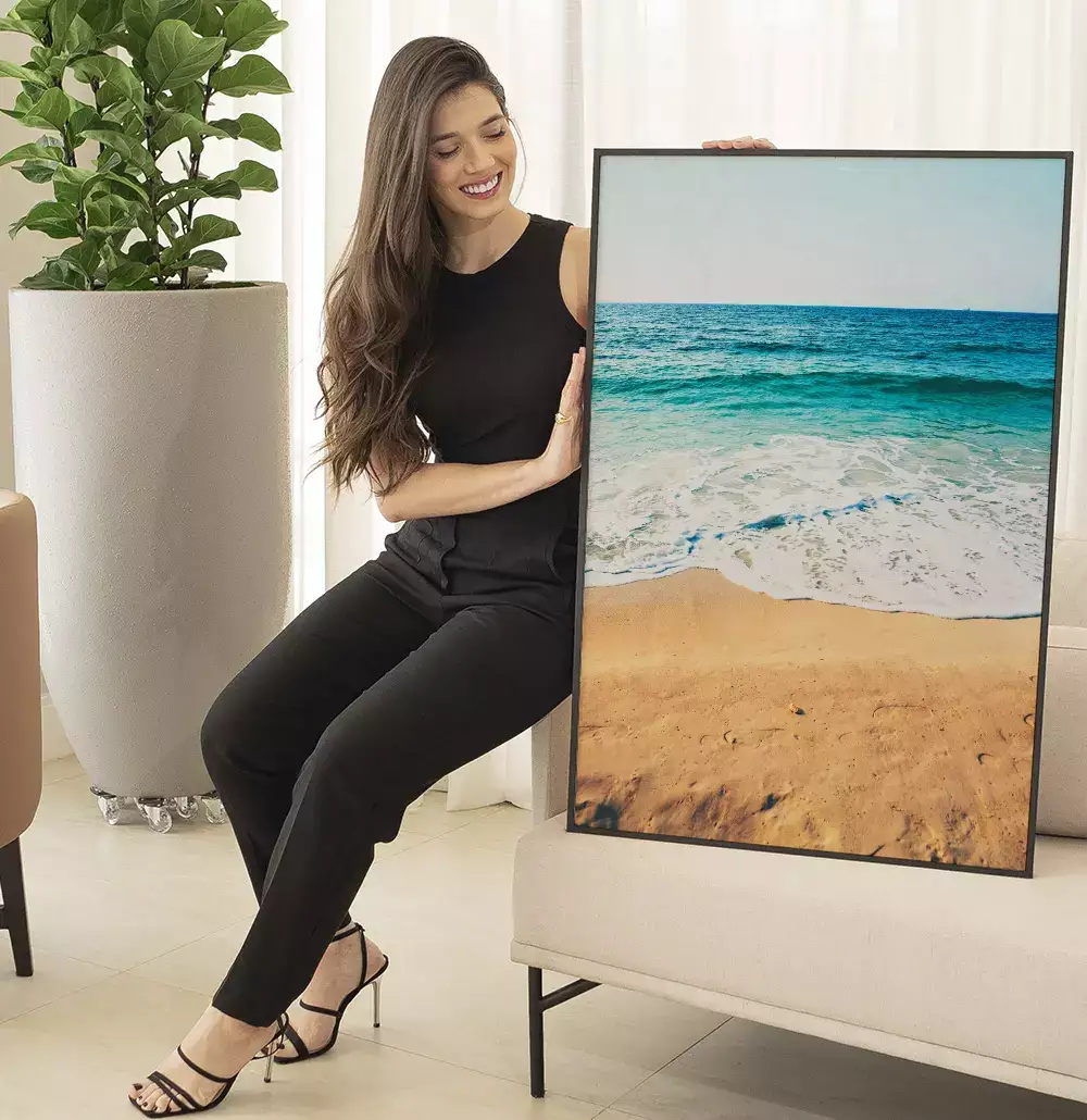 Quadro Decorativo Areia da Praia Vista Pro Mar 