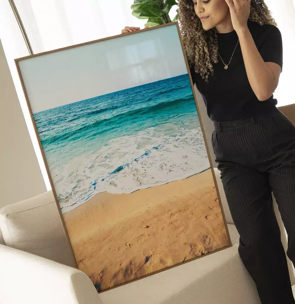 Quadro Decorativo Areia da Praia Vista Pro Mar 