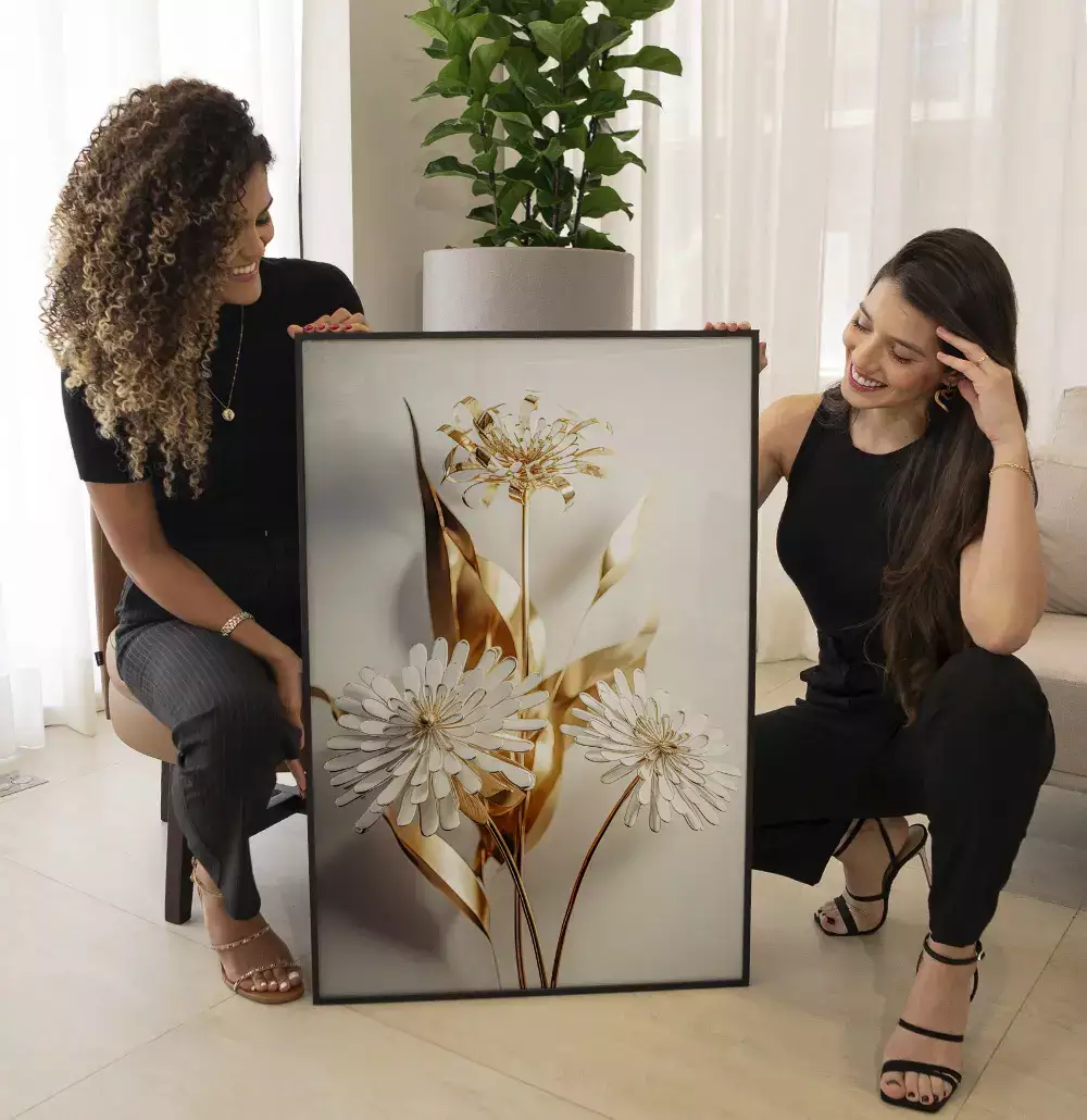 Quadro Decorativo Flores 3D