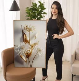 Quadro Decorativo Flores 3D