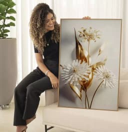 Quadro Decorativo Flores 3D